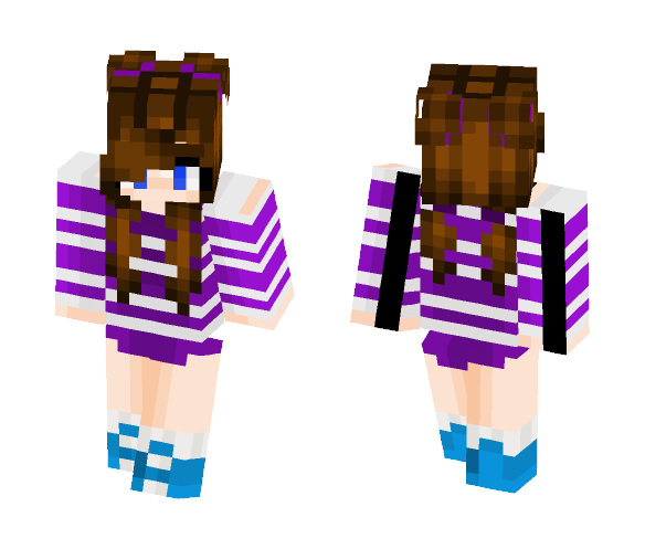 Purple Sweaterrr | Hamyy - Female Minecraft Skins - image 1