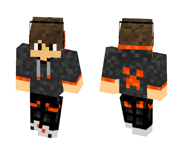Orange hood boy - Boy Minecraft Skins - image 1