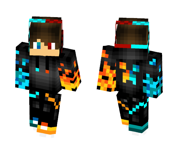 Water + Fire boy - Boy Minecraft Skins - image 1