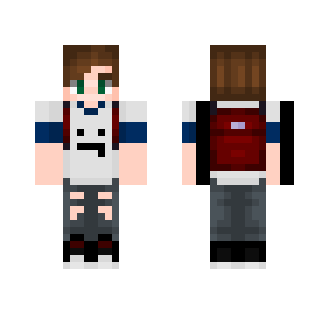 Boy With Blue And White Shirt - Boy Minecraft Skins - image 2