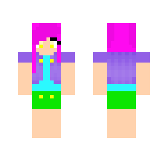 Cute purple / pink haired girl - Color Haired Girls Minecraft Skins - image 2