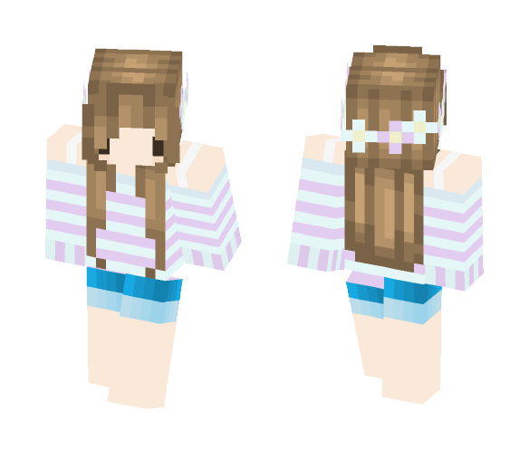 Chibi pastel summer girl =^w^= - Girl Minecraft Skins - image 1