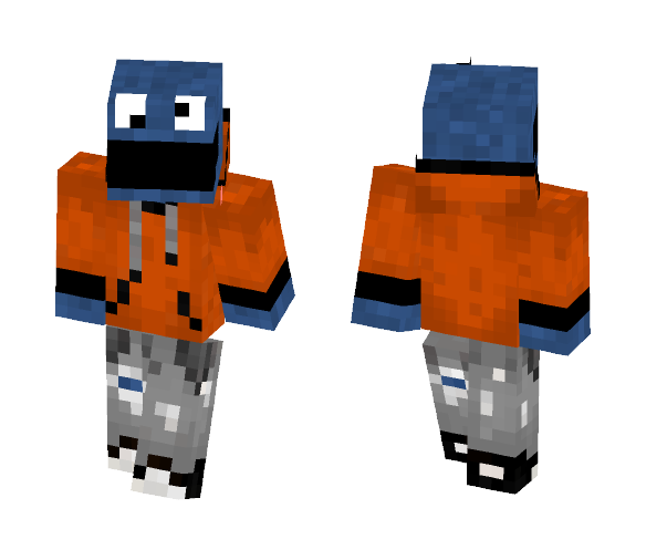 Cookie Monster (Hoodie) - Male Minecraft Skins - image 1