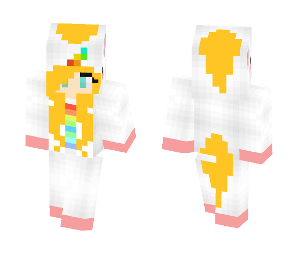 Golden Unicorn - Female Minecraft Skins - image 1