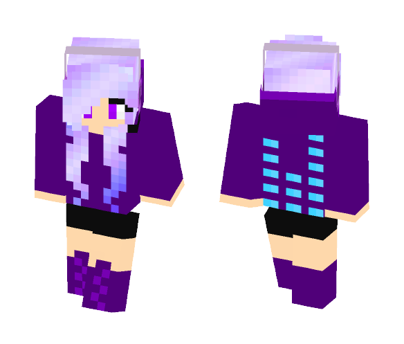 Lilac Purple-ish DJ - Female Minecraft Skins - image 1