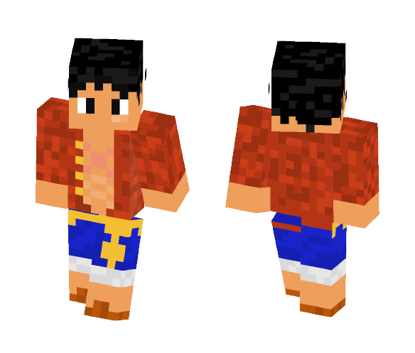 Straw Hat Luffy - GoldenEraOP - Male Minecraft Skins - image 1