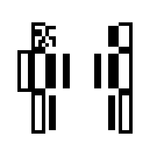 Half White/Half Black Creeper - Interchangeable Minecraft Skins - image 2