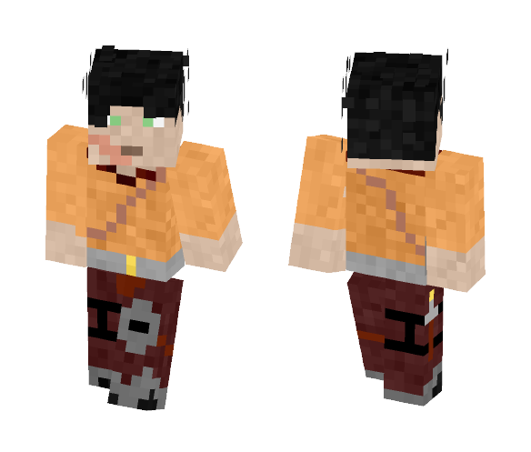 Medieval Orange Tunic Villager - Male Minecraft Skins - image 1
