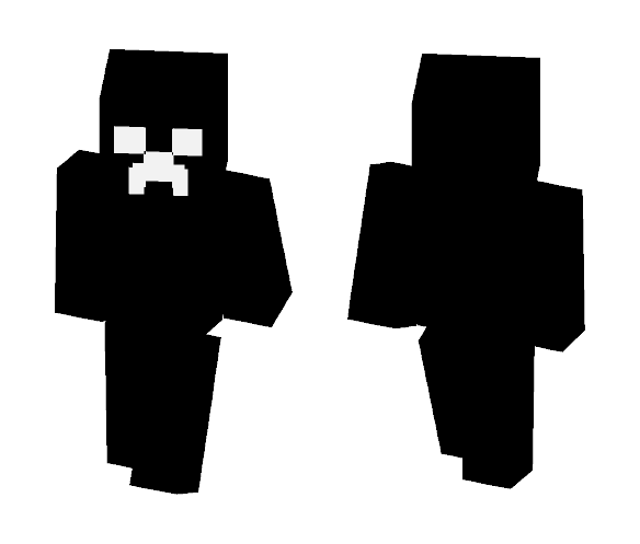 Simple Black & White Creeper - Interchangeable Minecraft Skins - image 1