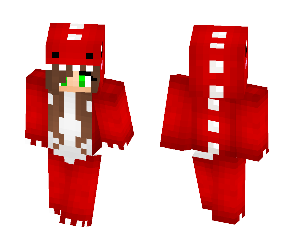 Red-Dinosaur Jumpsuite - Female Minecraft Skins - image 1