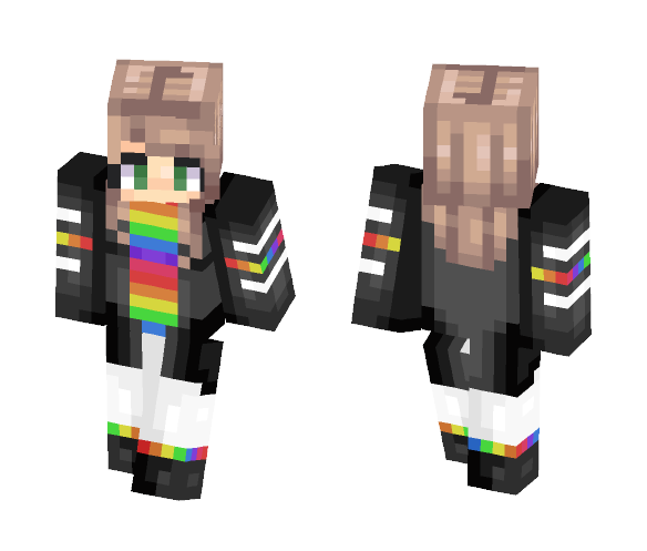 Edgy Rainbow - Female Minecraft Skins - image 1