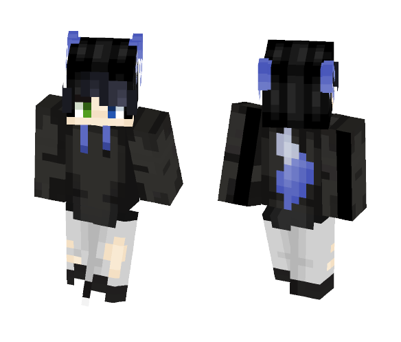 Black And Blue Wolf Boy ~ ♥ - Boy Minecraft Skins - image 1