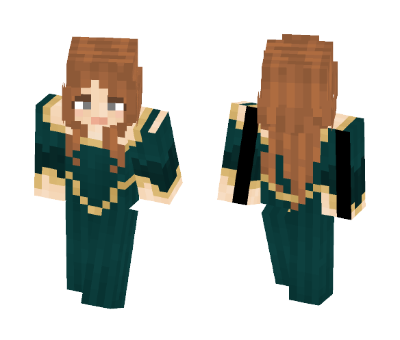 Greenblue Lady - Female Minecraft Skins - image 1