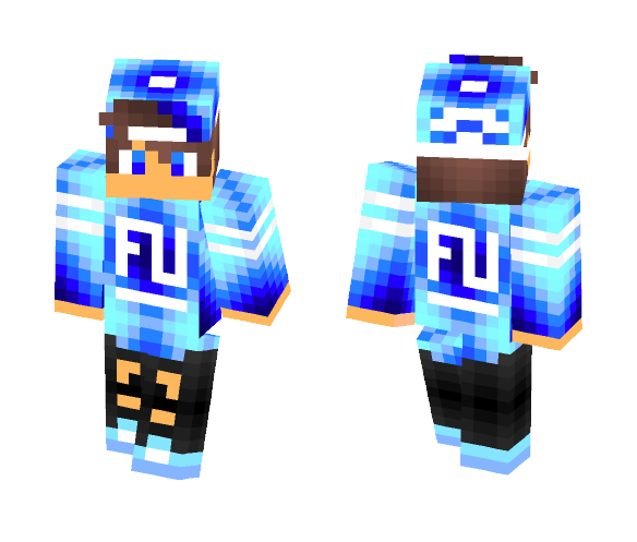 FU (Blue Version) - Male Minecraft Skins - image 1