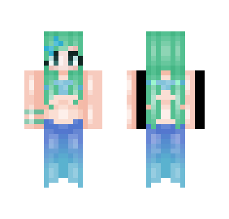 ♡ Aqua Ombre Mermaid ♡ - Female Minecraft Skins - image 2