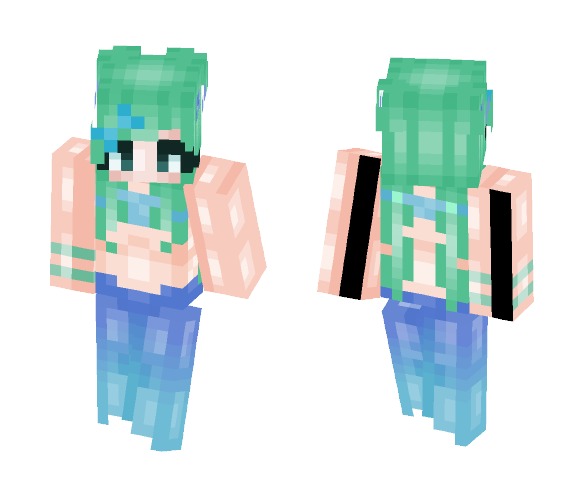 ♡ Aqua Ombre Mermaid ♡ - Female Minecraft Skins - image 1