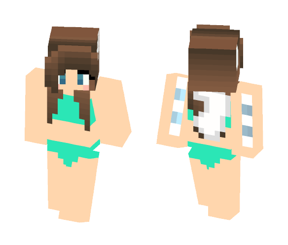 Artic Kitsuke swimsuite - Female Minecraft Skins - image 1