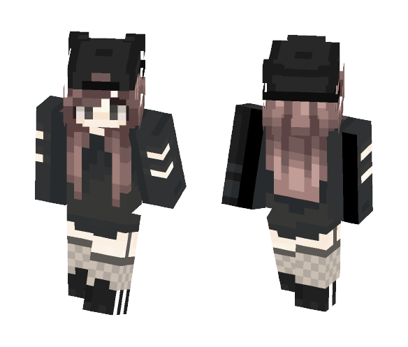 BLACK N' YELL.. Oh - Female Minecraft Skins - image 1