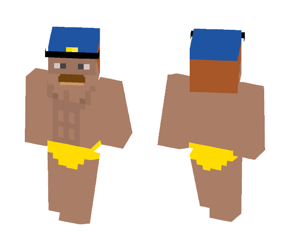 Cop in Yellow Speedo - Male Minecraft Skins - image 1