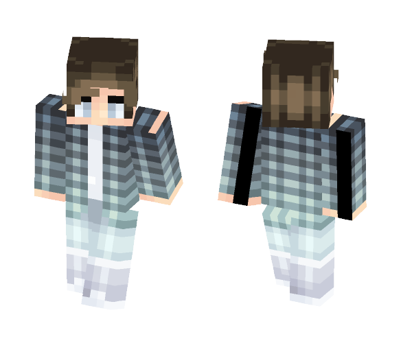 A guy with a blue plaid jacket - Male Minecraft Skins - image 1