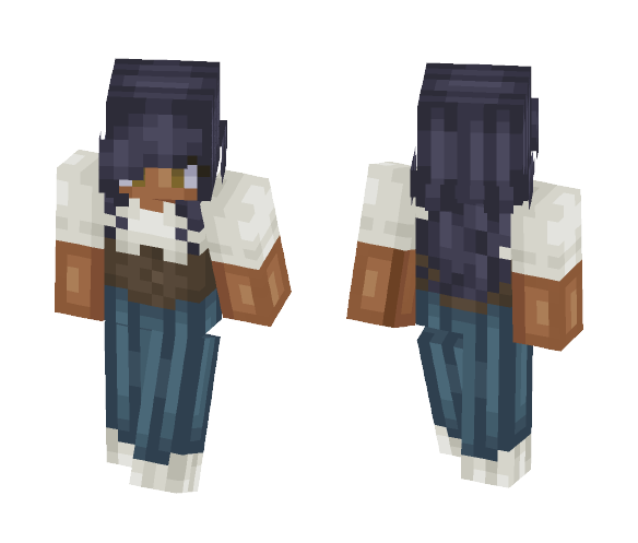 Emblazoned Blue Dress - Female Minecraft Skins - image 1