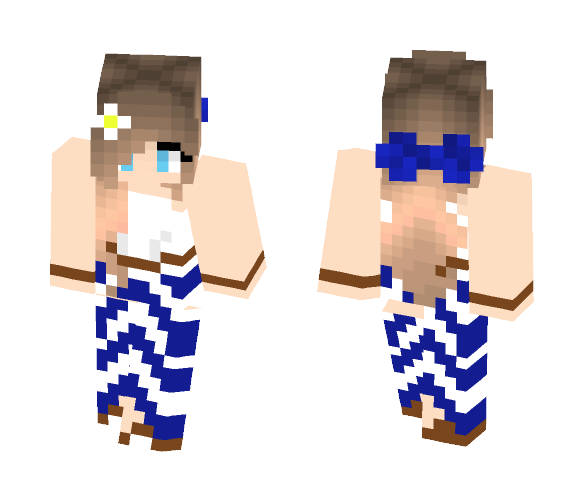 beach girl with correction - Girl Minecraft Skins - image 1