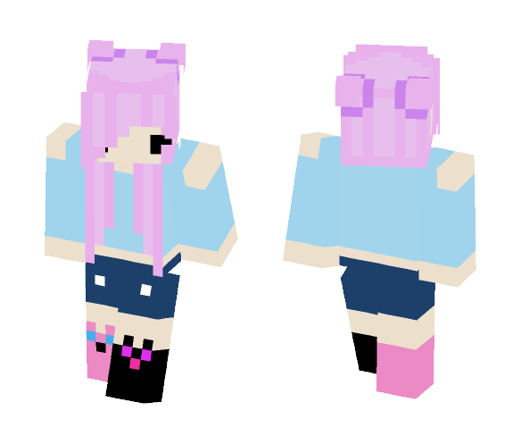 Chibi Girl | With Derpy Mouth - Girl Minecraft Skins - image 1