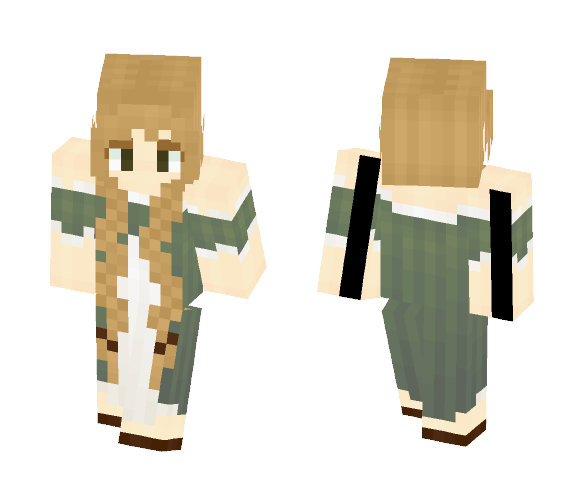 ⊰ Long Braided Farmer ⊱ - Female Minecraft Skins - image 1