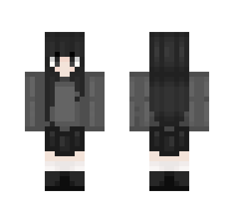 Gray half black ~ {TumblrGirl} - Female Minecraft Skins - image 2