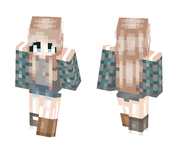 Checkered Shirt ~ Shoςκα - Female Minecraft Skins - image 1