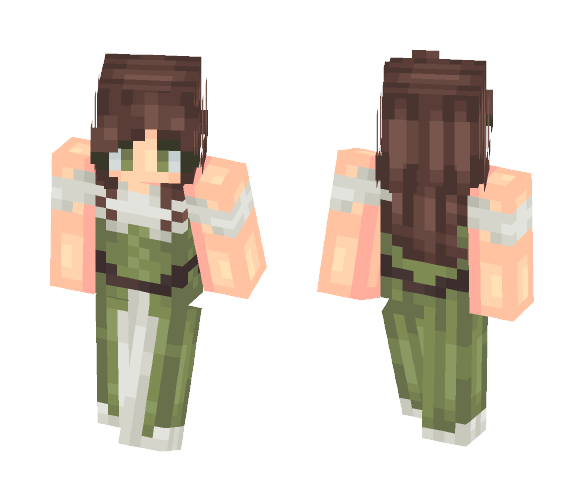 Gallant Green Gown - Female Minecraft Skins - image 1