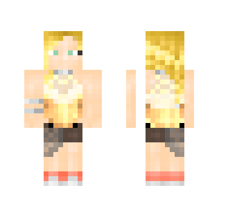 Cream Halter Top Outfit - Female Minecraft Skins - image 2