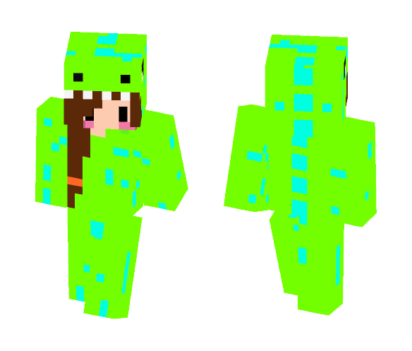 Weird Green dino chibi - Female Minecraft Skins - image 1