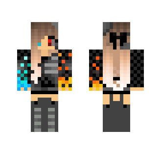 Fire and Water girl 1 - Girl Minecraft Skins - image 2