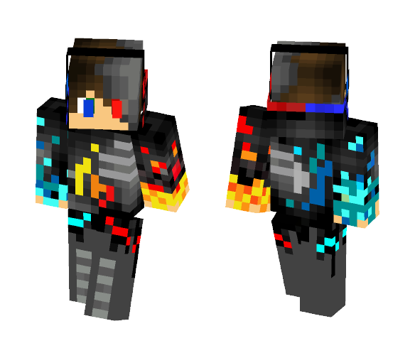 Cyborg Fire&Water - Male Minecraft Skins - image 1