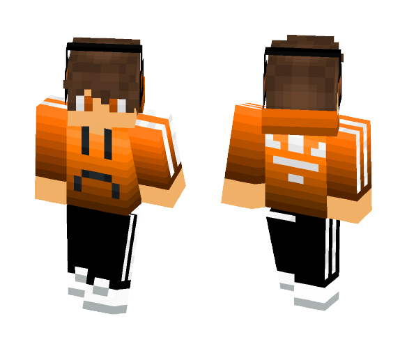 Gaming Orange Boy - Boy Minecraft Skins - image 1