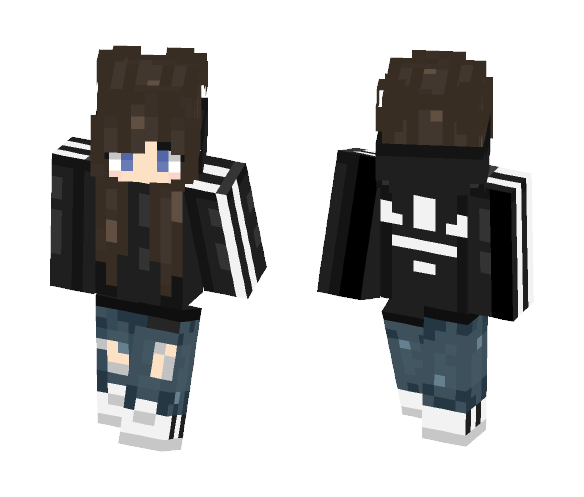 Brunette Adidas Girl - Girl Minecraft Skins - image 1