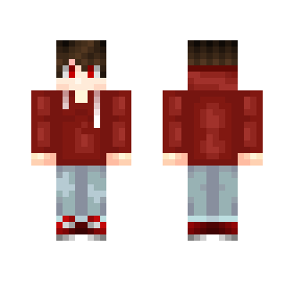 Boy in Hoodie (Red) - Boy Minecraft Skins - image 2
