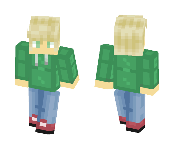 Green Hoodie boy - Boy Minecraft Skins - image 1