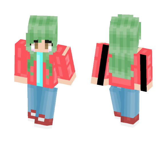 Red hoodie girl fixed - Girl Minecraft Skins - image 1