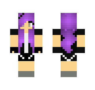 Purple Haired Girl - Color Haired Girls Minecraft Skins - image 2