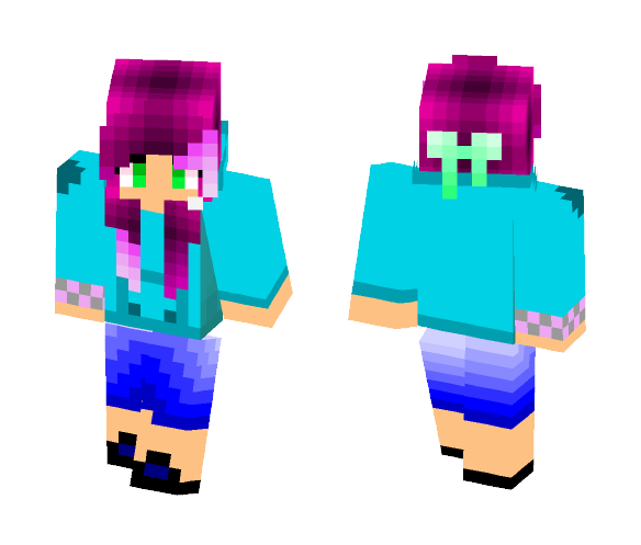 Blue Lover Girl - Girl Minecraft Skins - image 1