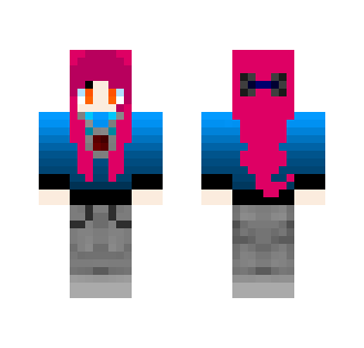 Gamer Blue-Pink - Female Minecraft Skins - image 2