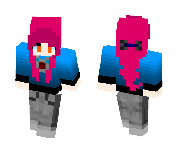 Gamer Blue-Pink - Female Minecraft Skins - image 1