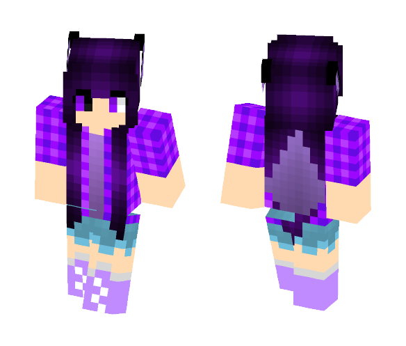 Wolf Girl (Purple) - Girl Minecraft Skins - image 1