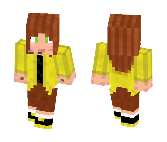Girl in yellow hoodie - Girl Minecraft Skins - image 1