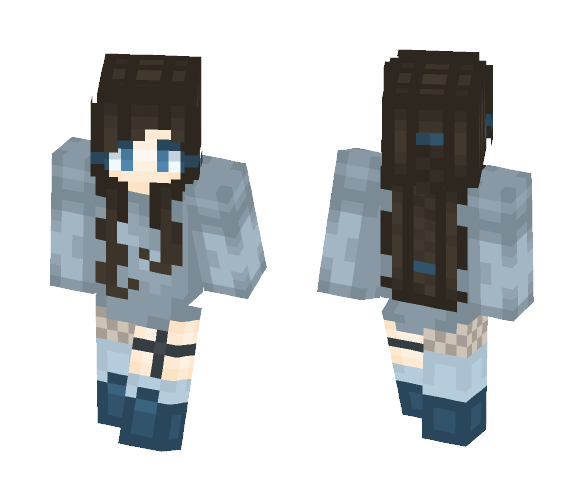 Gray and Blue...? - Female Minecraft Skins - image 1