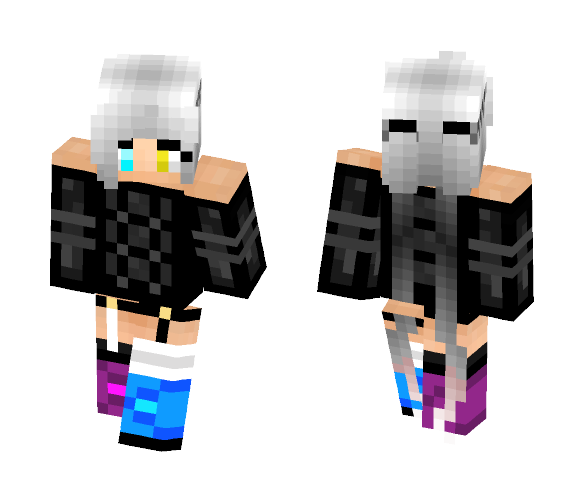 -= Long Haired girl =- - Color Haired Girls Minecraft Skins - image 1