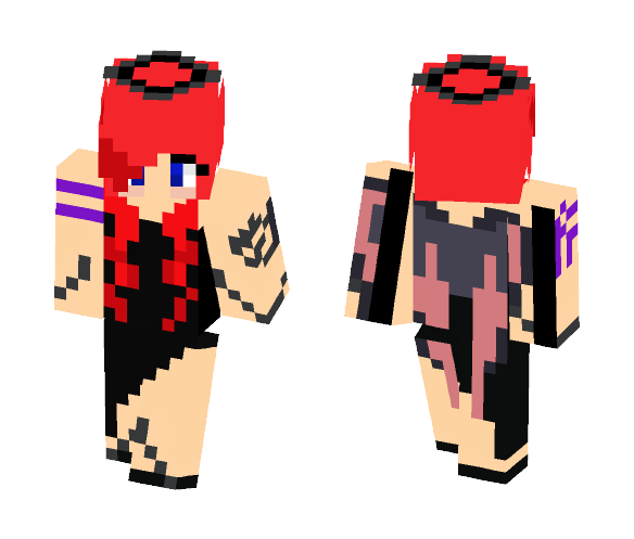 Dark Red Angel - Female Minecraft Skins - image 1
