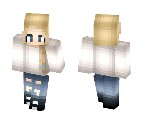 female in sweater with braid - Female Minecraft Skins - image 1